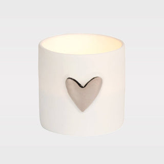 Love Heart Tealight Holders - Set of 2: Gold