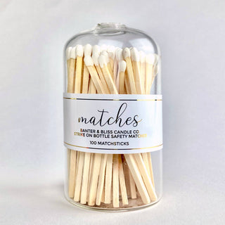 Modern Matchstick Bottle with Striker · 100 Long Safet: Yellow