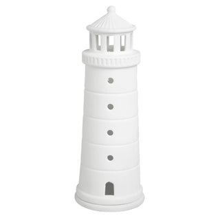 Beyond The Sea Lighthouse Tealight Holder: Lighthouse Medium - 7.1"