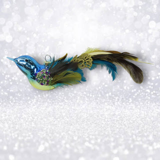 Glass / Feather Bird: Peacock Glamour