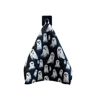 Halloween Scary Ghost Patterned Driftless Waffle Washcloths
