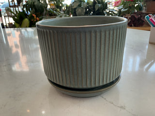 6.75” Olive Ceramic Pot