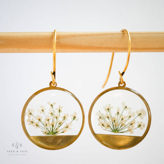 Horizon Earrings: Queen Annes Lace