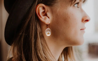 Horizon Earrings: Queen Annes Lace