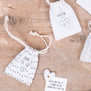 Porcelain Pocket Gift with Bag: Heart Pocket Gift