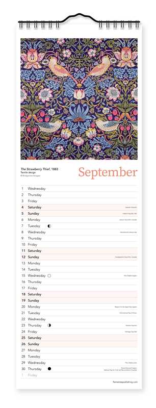 William Morris Slim Calendar 2027 (Art Calendar) by: Calendar; 12 pages / English