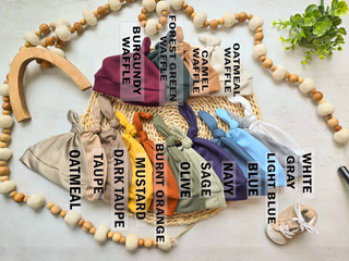 Baby Hats Knotted Solid Colors: Oatmeal Waffle