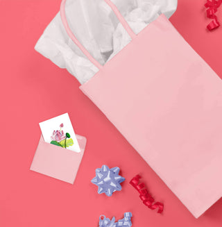 Pink Lotus Gift Enclosure Mini Card