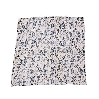 Navy Blue Floral Pattern Waffle Kitchen Washcloths