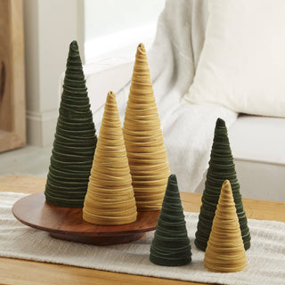 Trees Velvet Medium, Christmas 2025 Tabletop, Gift for: Black