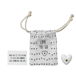 Porcelain Pocket Gift with Bag: Heart Pocket Gift