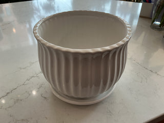7” White Ceramic Pot