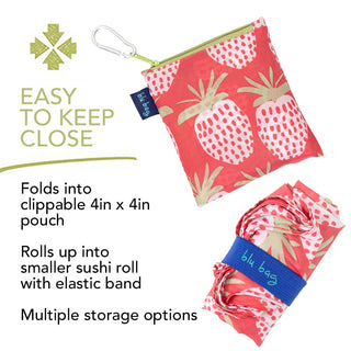 STRAWBERRIES blu Bag Reusable Shopper Tote