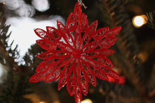 Red Snowflake Ornament