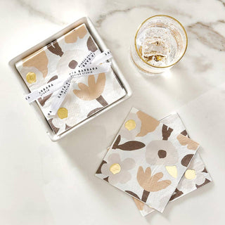 Ceramic Napkin Tray + Napkin - Blush Flowers: Material