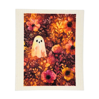 Spooky Flower Garden Swedish Dishcloths Fall Decor