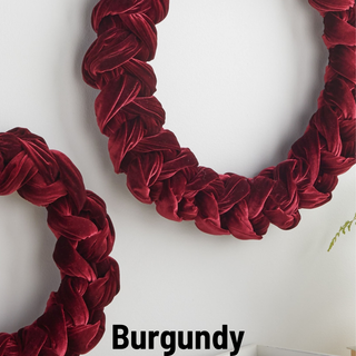 Woven Velvet Wreath, Entry Way, Christmas 2025, Hanukkah: Small Red