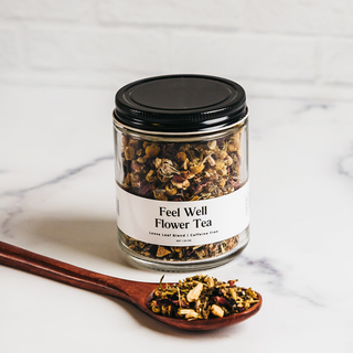 Feel Well Flower Tea - Loose Leaf Tea in Glass Jar - 1.25oz