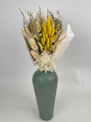 Turquoise Copper Finish Metal Decorative Vase