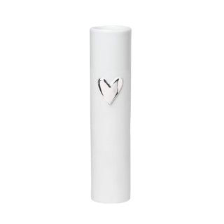 Love Heart Vase- 6.7": Love Heart Vase Silver