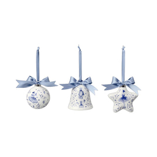 3 Asst Porcelain Nutcracker Suite Orn