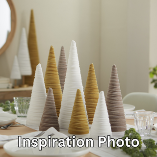 Trees Velvet Medium, Christmas 2025 Tabletop, Gift for: Light Ivory