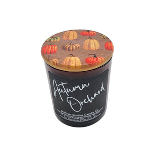 Gray Pumpkin Fall Decor Candles - Soy Wax Candle: Autumn Orchard