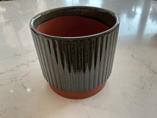 5” Dark Green Ceramic Pot