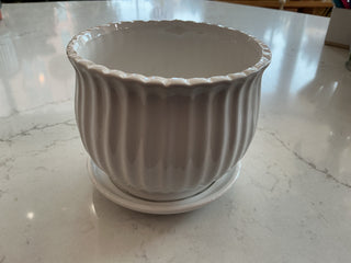 5” White Ceramic Pot