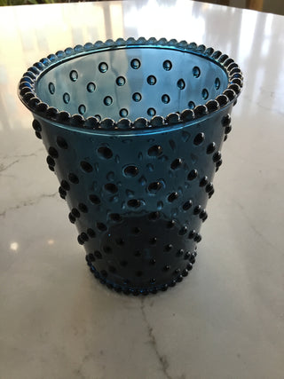 Hobnail Vase Dark Blue