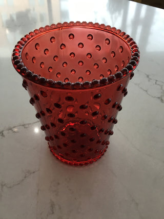 Hobnail Vase  Cranberry