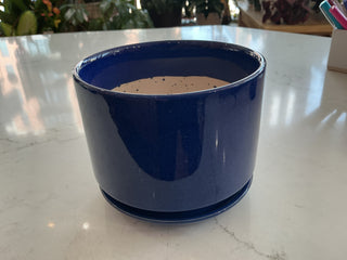 5.5” Blue Ceramic Pot