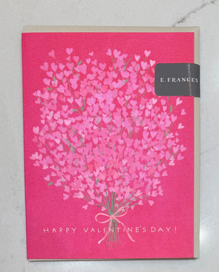 Happy Valentine's Day card Heart Bouquet