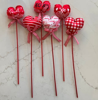 Valentine Heart Pick - 13"