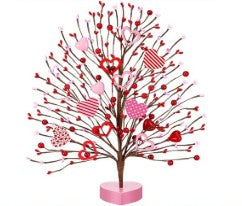 15" Pink and Red Berry and Heart Tree