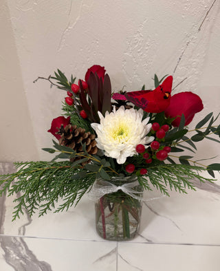 Rustic Cardinal Arrangment