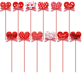 Valentine Flower Heart Sticks