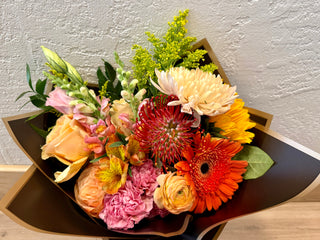 Warm Color Palette Bouquet - Wrap, Deluxe Pictured