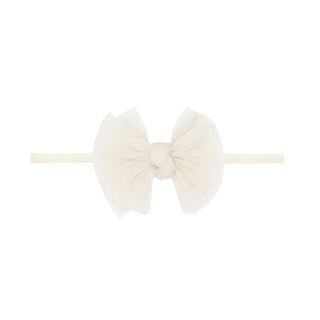 Baby Bling® Tulle Baby FAB® Skinny soft tulle bow headband: Pleated Blush