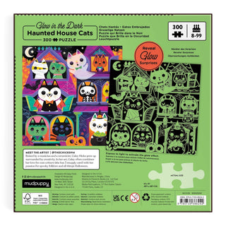 Haunted House Cats 300 Piece Glow in the Dark Puzzle
