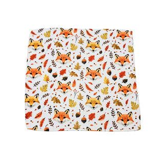 Autumn Fox Pattern Waffle Washcloths - Fall Decor