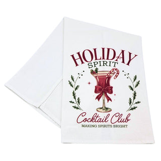 Holiday Spirit Cocktail Club Christmas Tea Towels