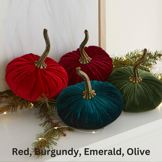 Pumpkin Small Velvet Fall Decor Gift for New Apartment Best: Fall Floral