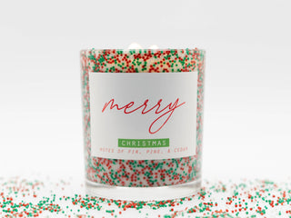 Merry Christmas Candle - Fraser Fir