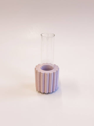 Scallop Concrete Propagation Vase: Raw Concrete