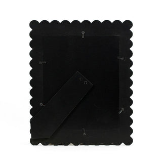 12091 - 11x13x1 wood scallop photo frame (8x10) bk