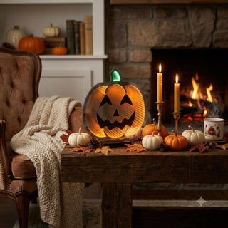 Halloween USB Jack-O-Lantern Infinity Mirror Light 14.5"H K/D