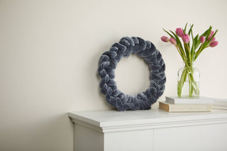 Woven Velvet Wreath, Entry Way, Christmas 2025, Hanukkah: Large Red