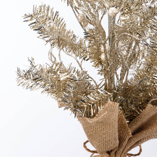 Small Champagne Tinsel Tree