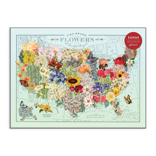 USA State Flowers 1000 Piece Puzzle Wendy Gold